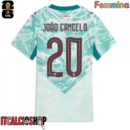 Portogallo Joao Cancelo #20 Seconda Maglia Femmina Mondiali 2026 Manica Corta